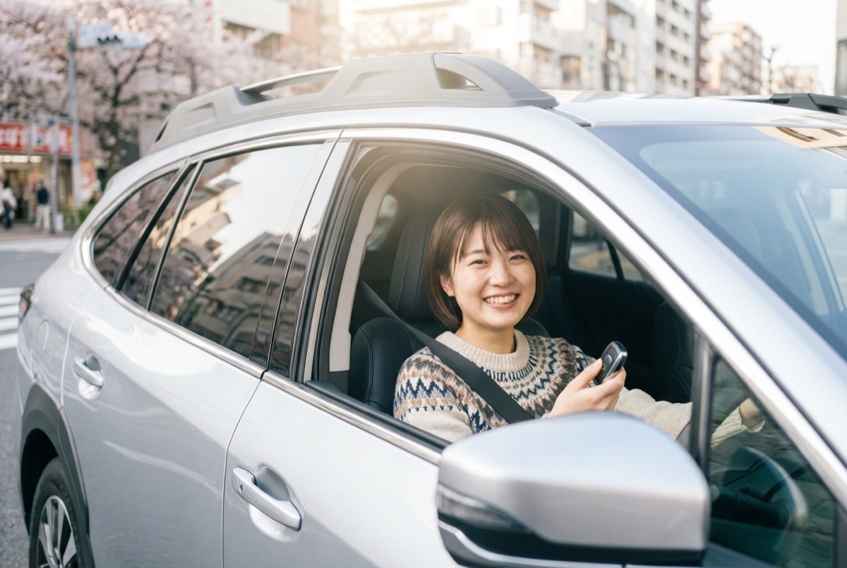 Happy new driver in Japan